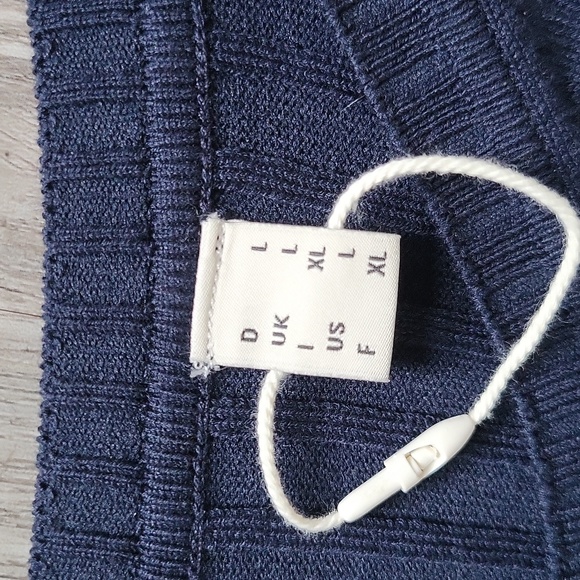 ESPRIT l L l knit l sweater dress l long color blocked l Cotton Blend - Picture 8 of 9